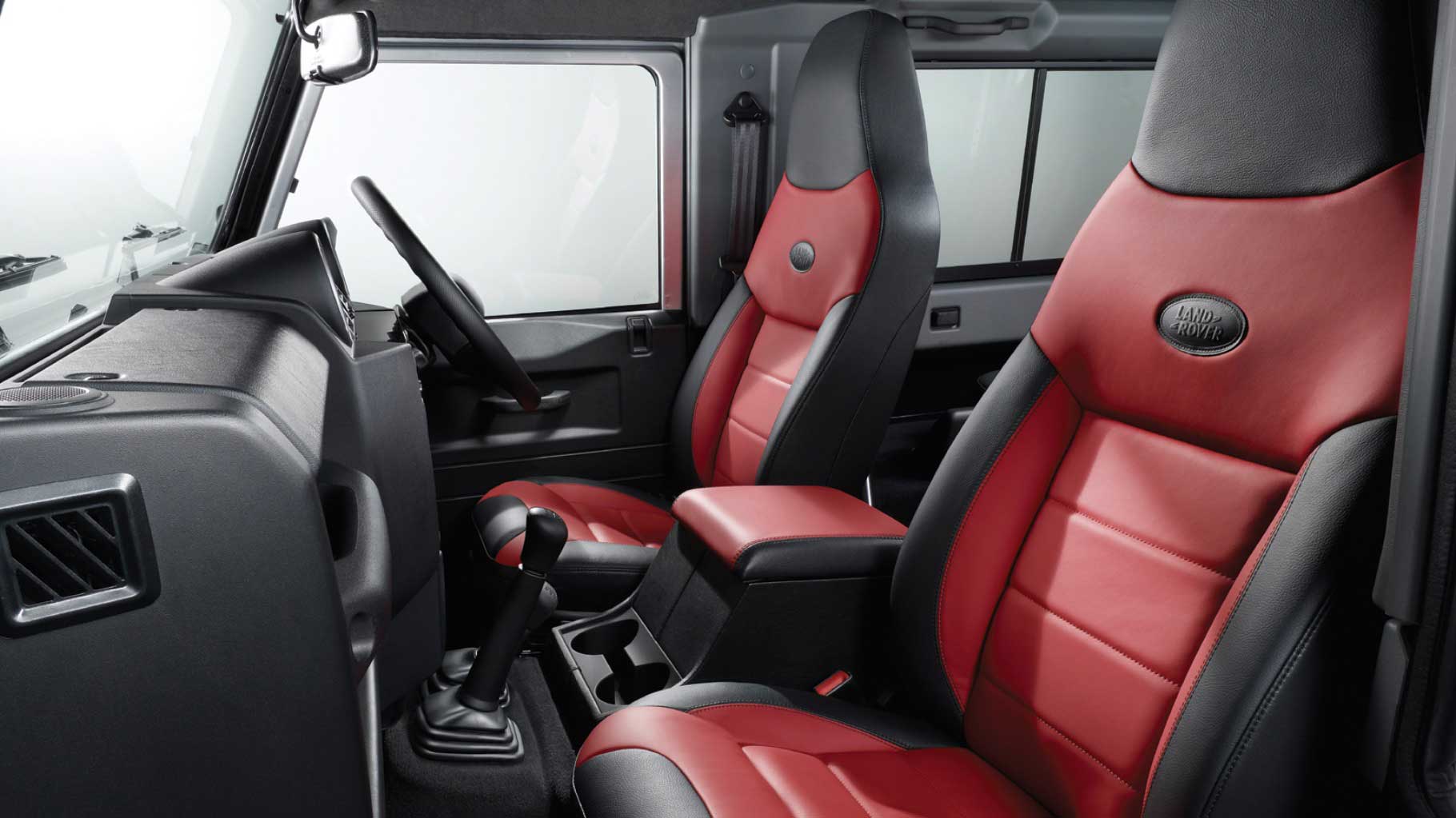 Land Rover Defender 110 interior seat view
