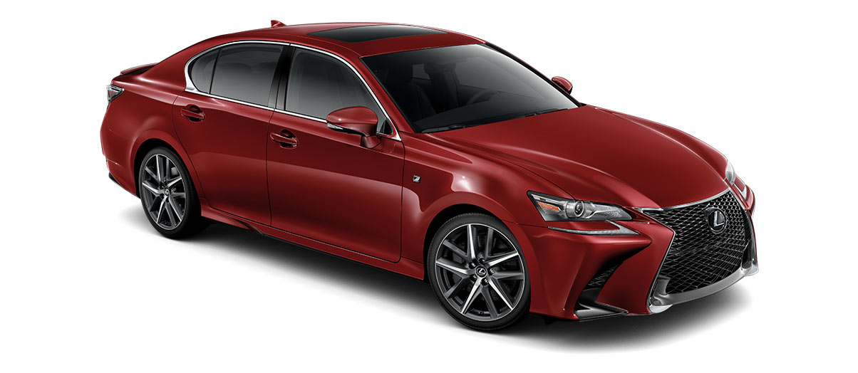 Lexus GS 350 F Sport front cross angle view