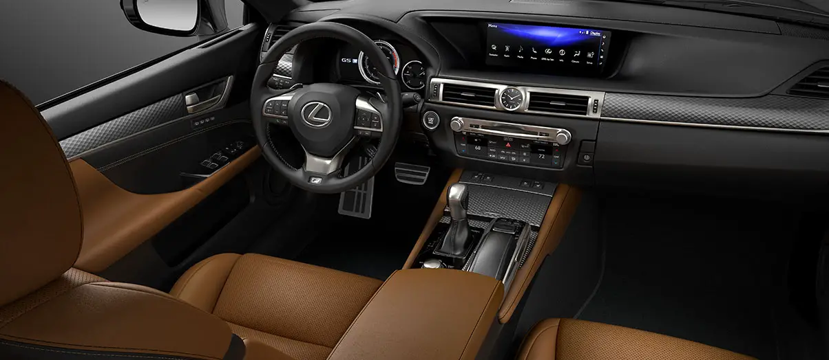 Lexus GS 350 F Sport interior front cross view