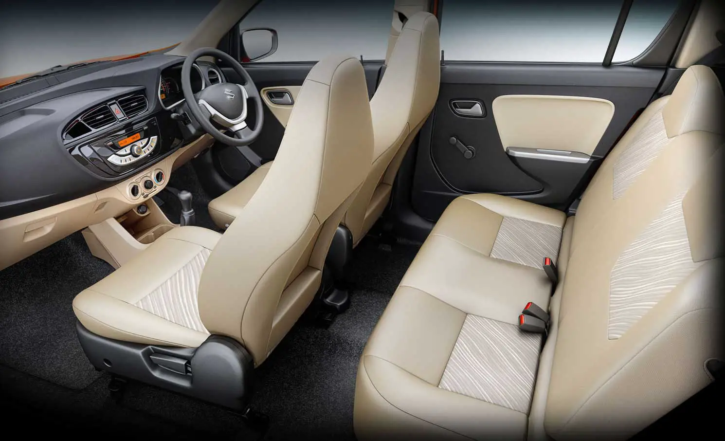 Maruti Suzuki Alto K10 LXI CNG Interior front and rear seats