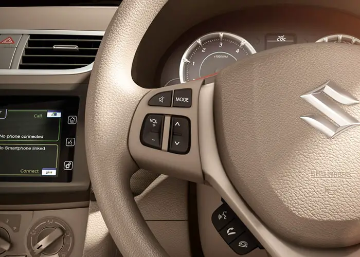 Maruti Ertiga LXI Option (petrol) steering with audio and calling control view