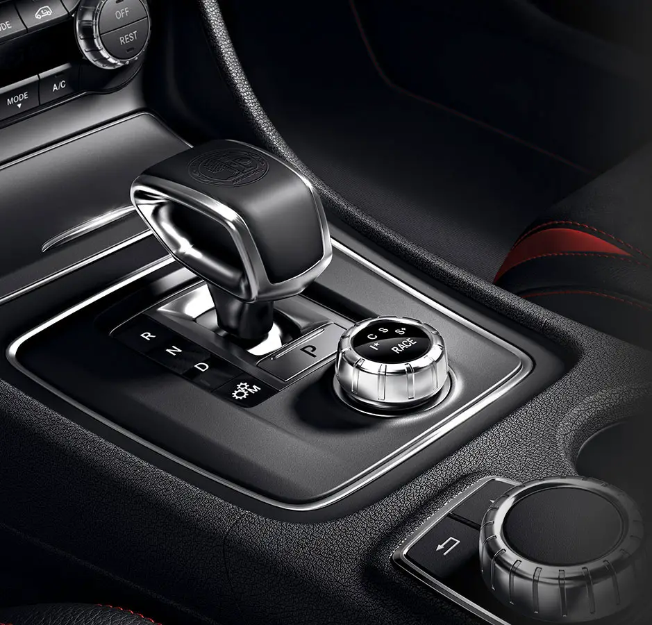 Mercedes Benz A Class A200 D Sport interior gear handle view