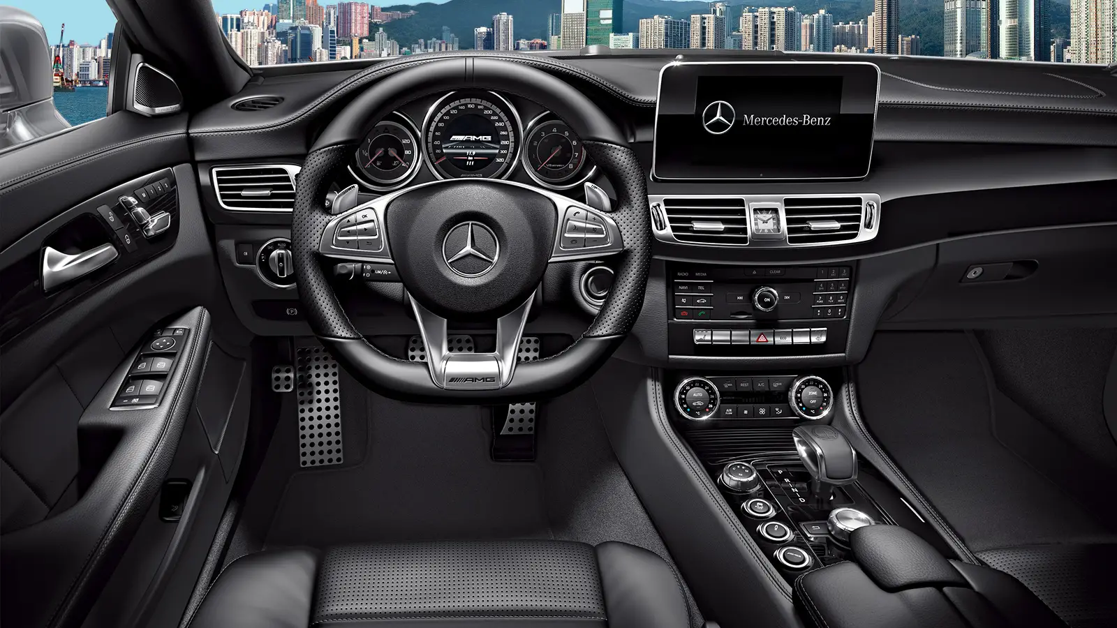 Mercedes Benz AMG CLS 63 S interior front cross view