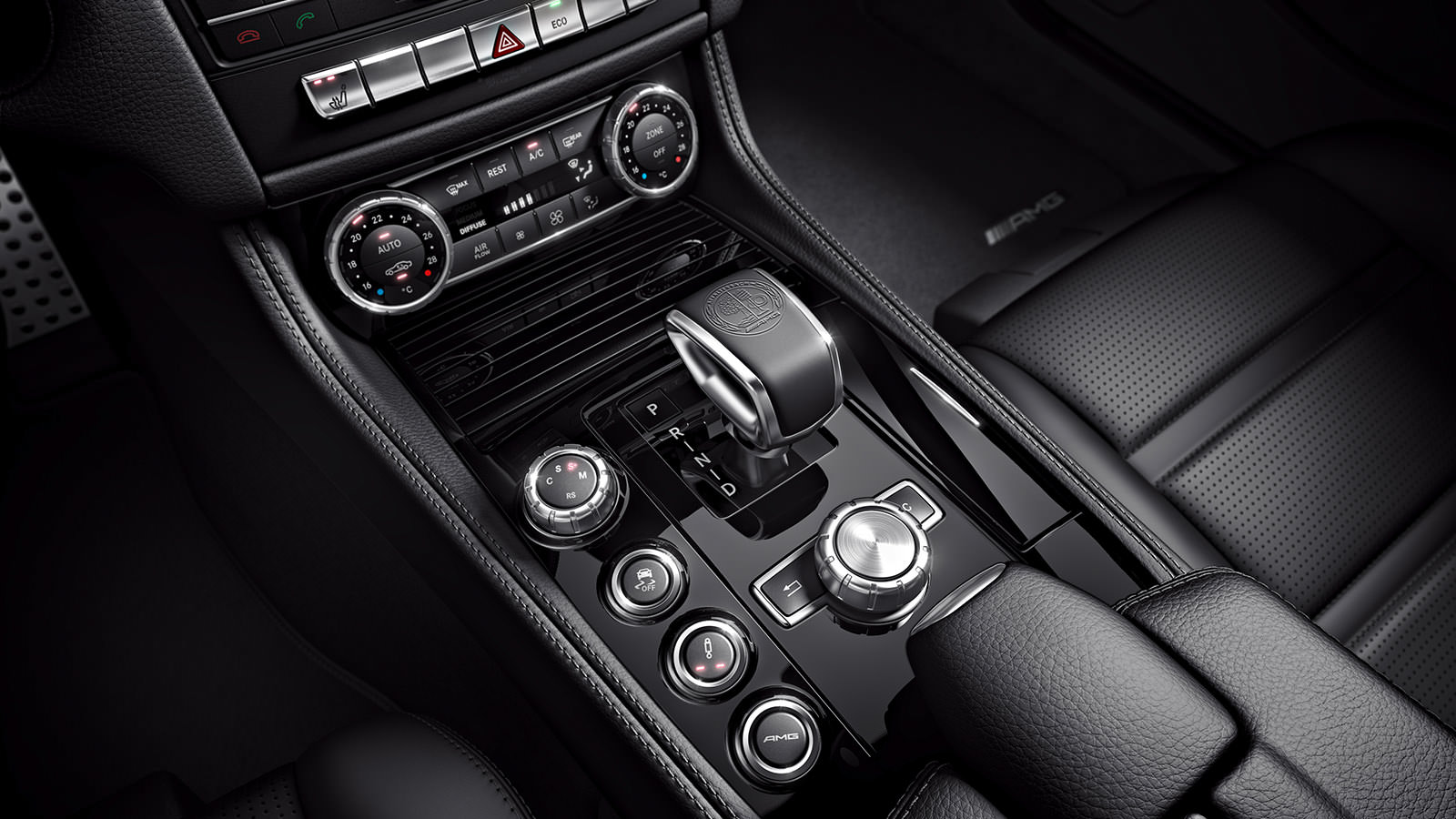 Mercedes Benz AMG CLS 63 interior gear view