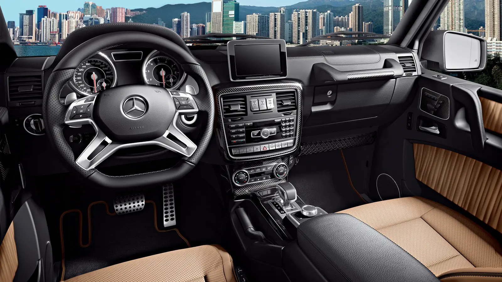 Mercedes Benz AMG G 63 interior front cross view