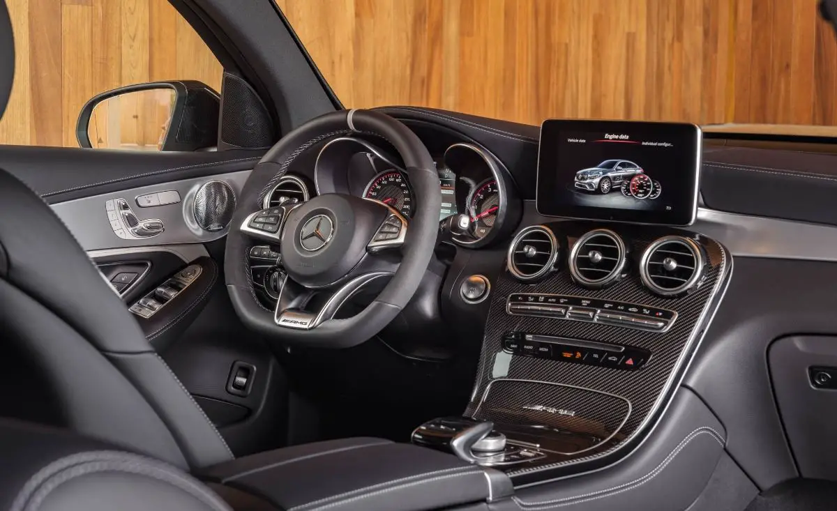 Mercedes Benz AMG GLC63 S interior front Dashboard view