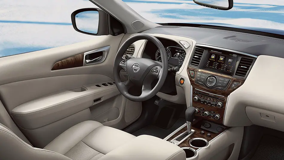Nissan Pathfinder S 2016 interior front cross view
