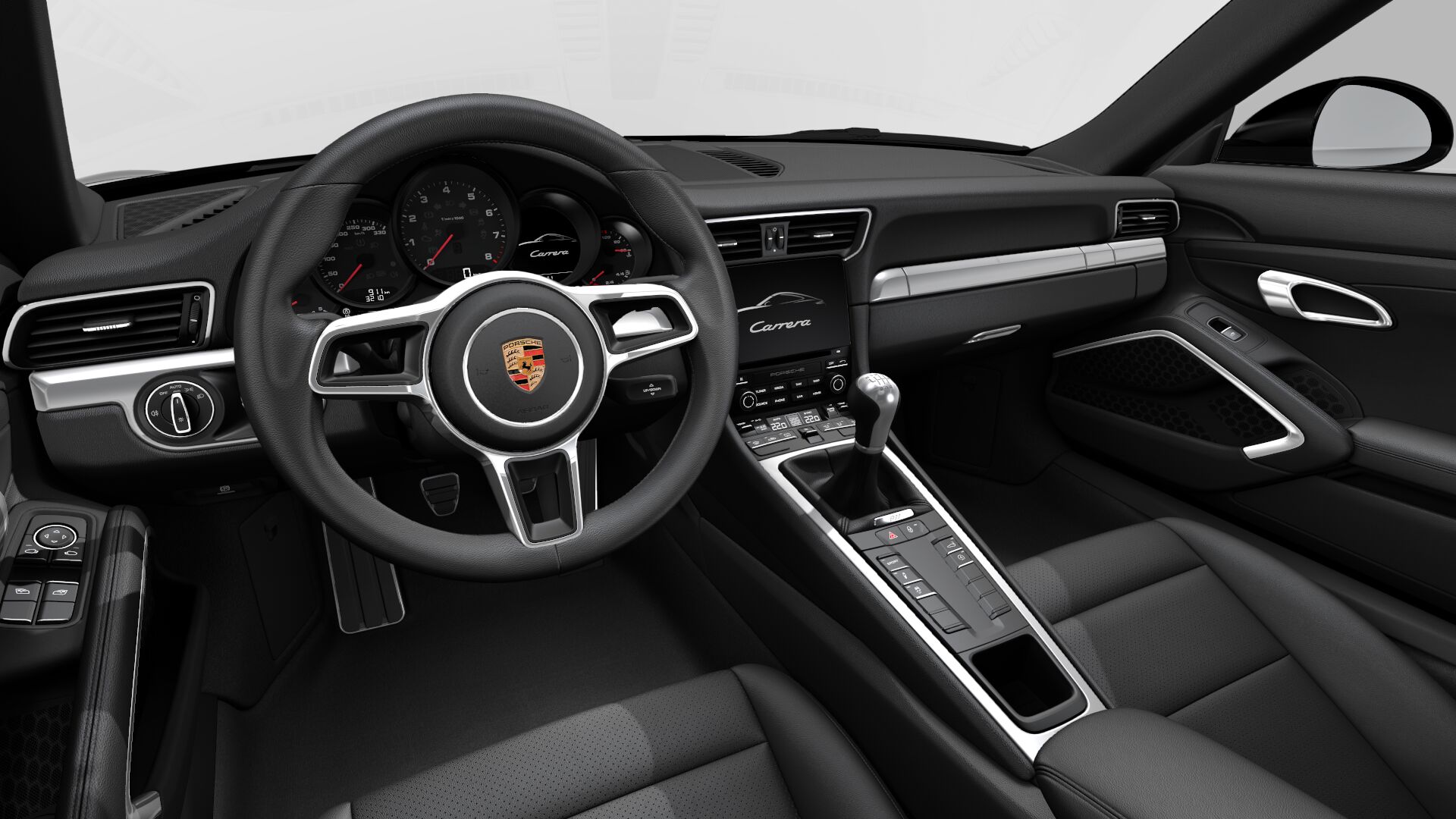 Porsche 911 Carrera S interior front view