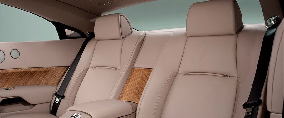 Rolls Royce Wraith Coupe interior rear seat view