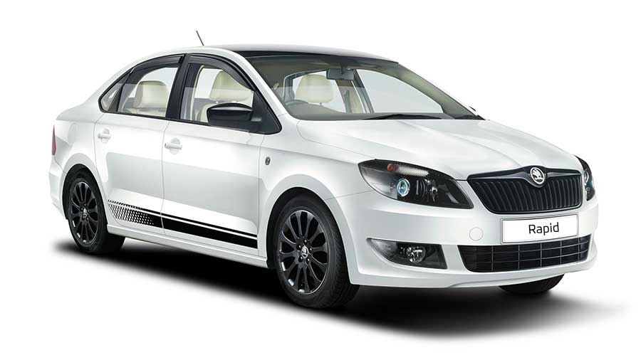 Skoda Rapid 1.6 MPI Ambition Plus Exterior Front Side View