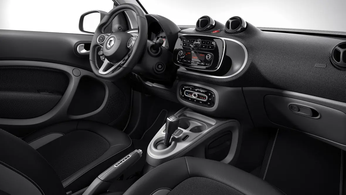 Smart BRABUS Fortwo interior front cross view