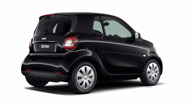 Smart Fortwo Pure Coupe rear cross view