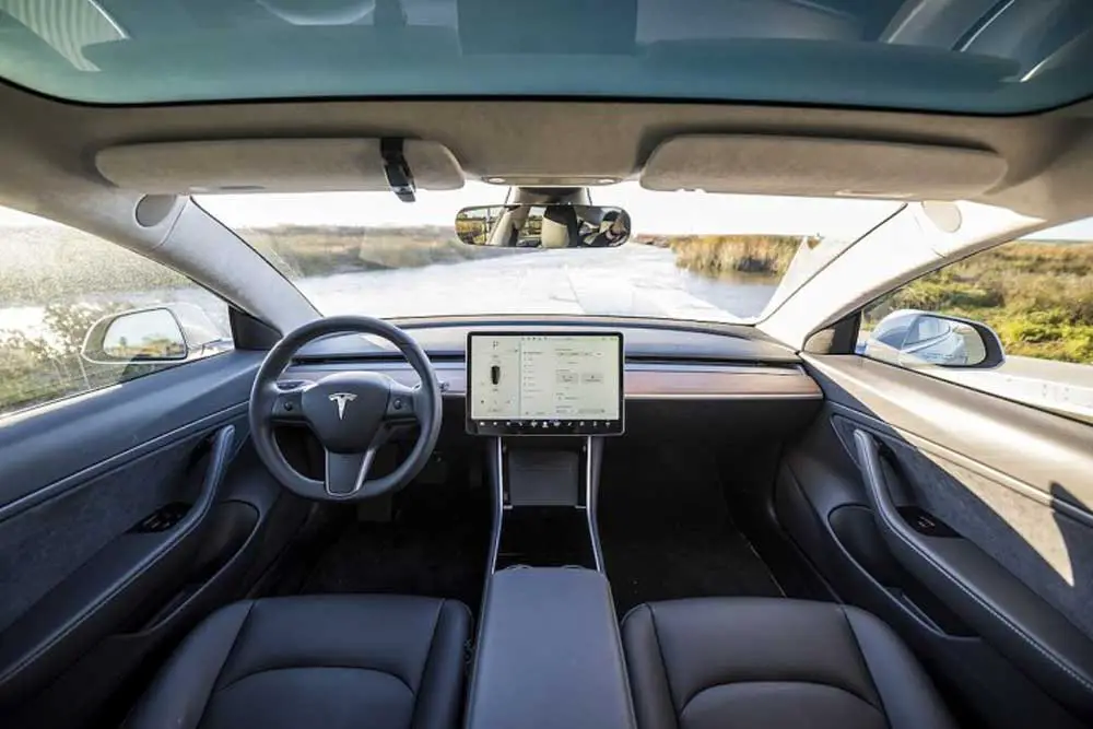 Tesla model S steering view