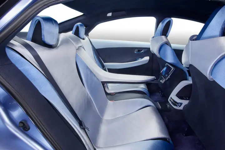 Toyota FCV interior rear seat view