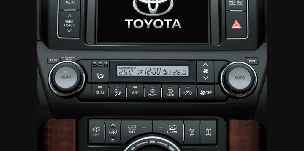 Toyota Prado Kakadu Petrol interior touch screen view