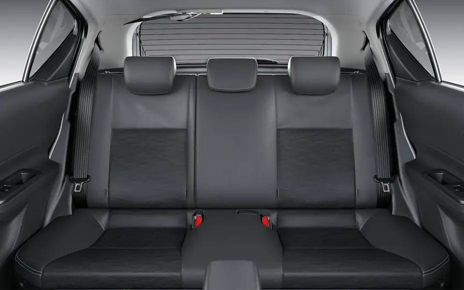 Toyota Prius C interior rear view