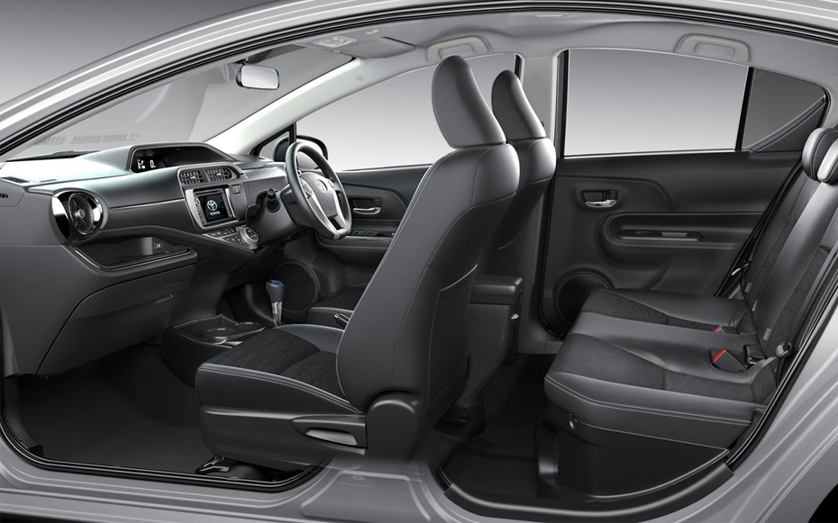 Toyota Prius C interior side view