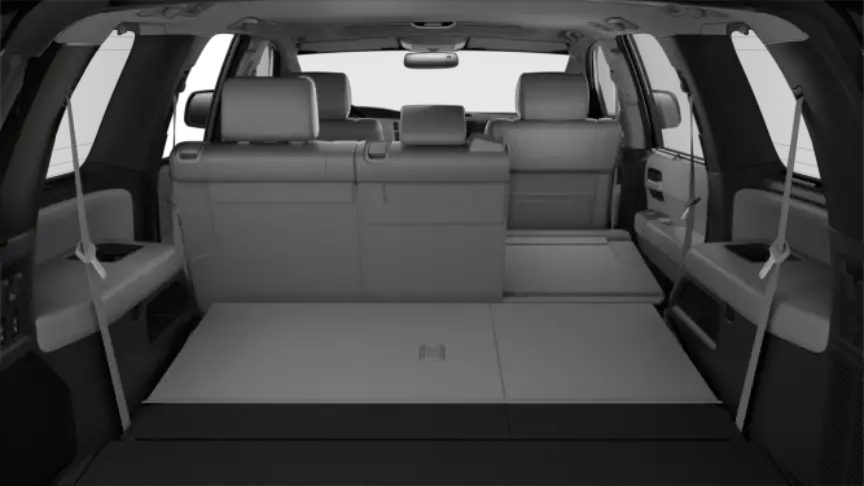Toyota Sequoia SR5 2016 interior rear storage space view