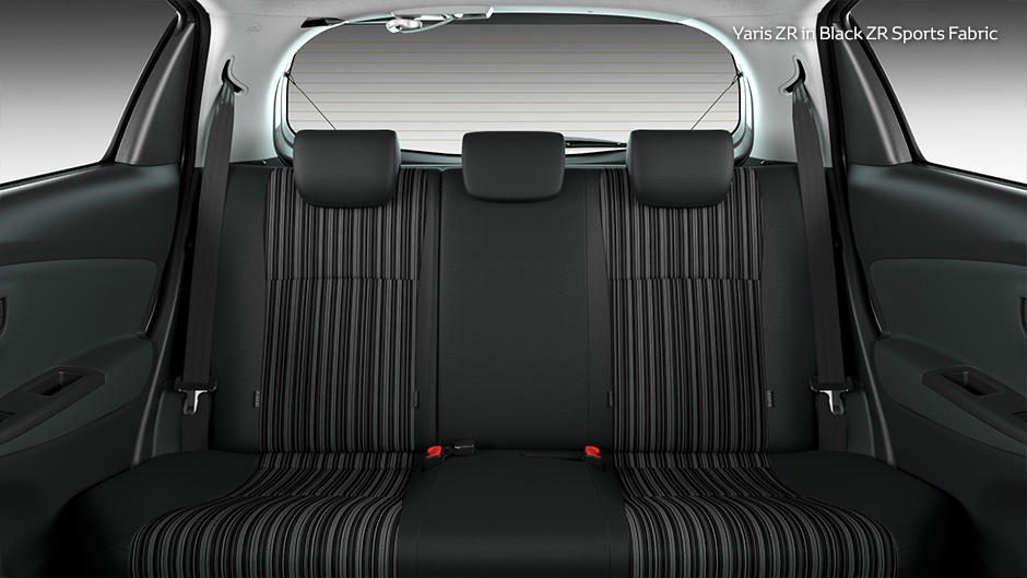 Toyata Yaris YRS 2016 interior rear seat view