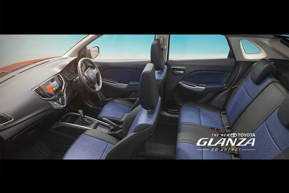 Toyota Glanza interior view