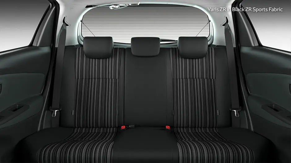 Toyata Yaris SX 2016 interior rear view