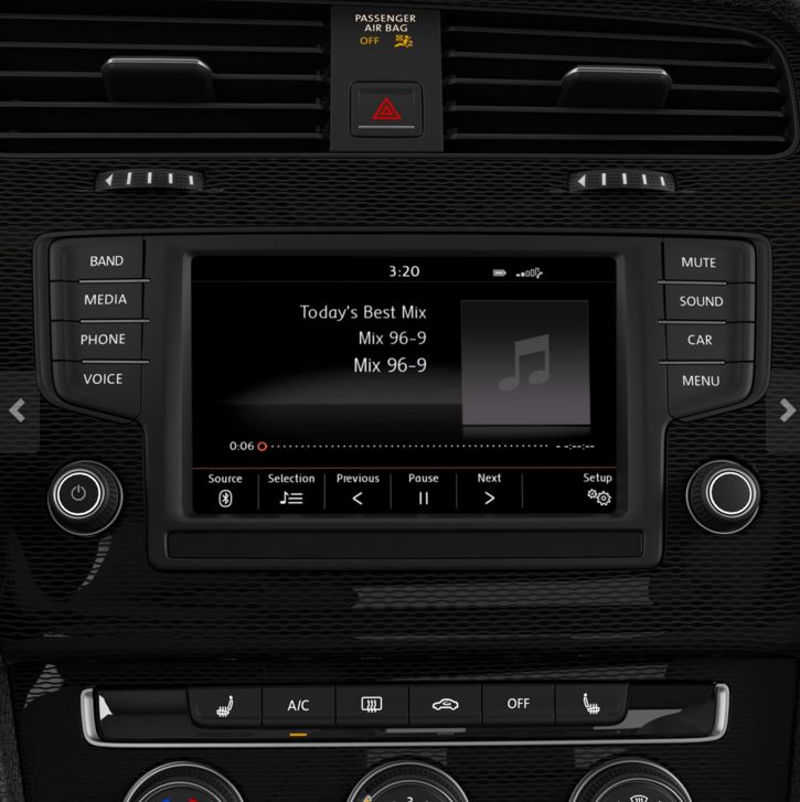 Volkswagen Golf GTI SE 2 Door interior FM radio view