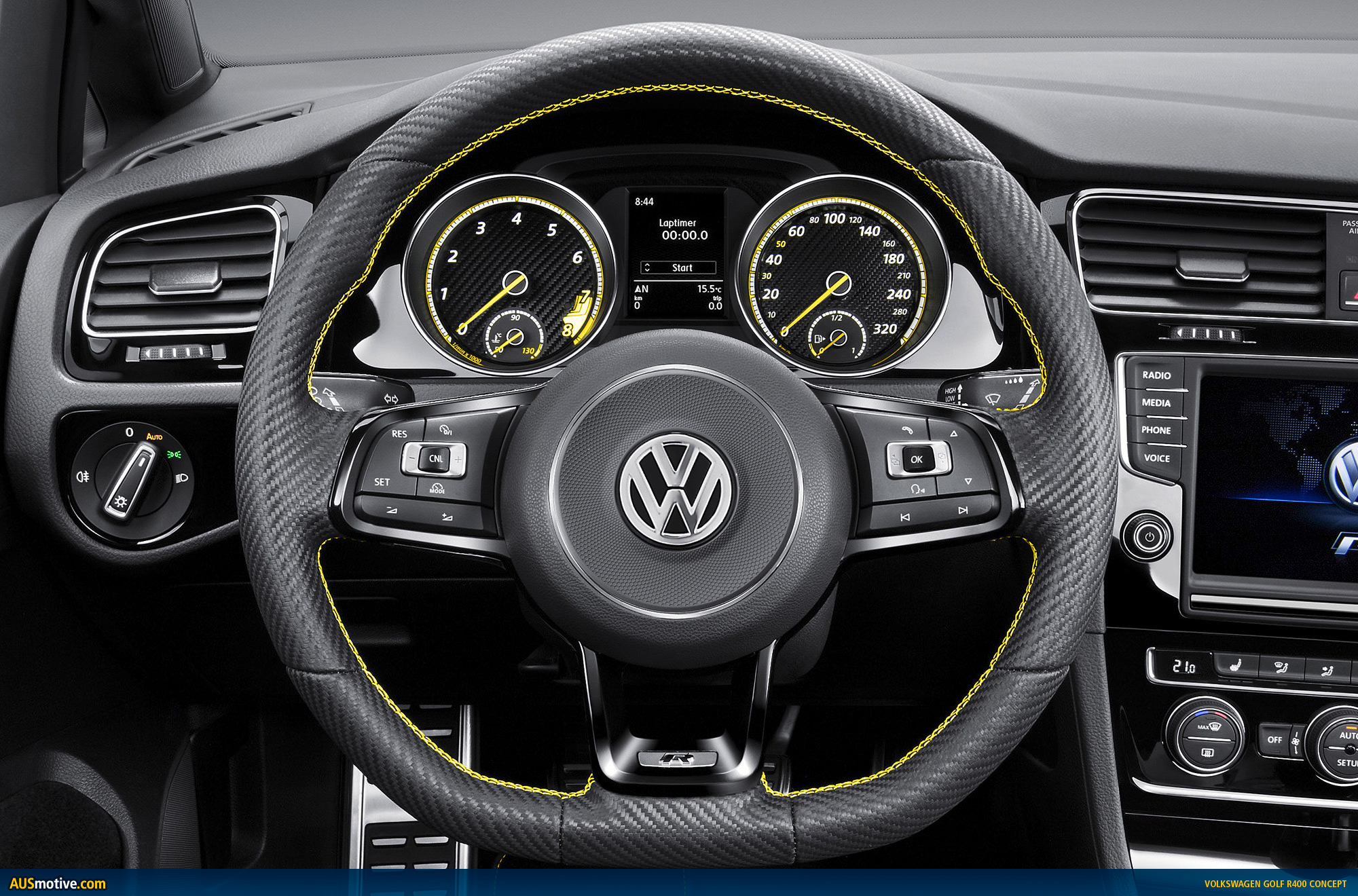 Volkswagen Golf R400 interior dashboard view
