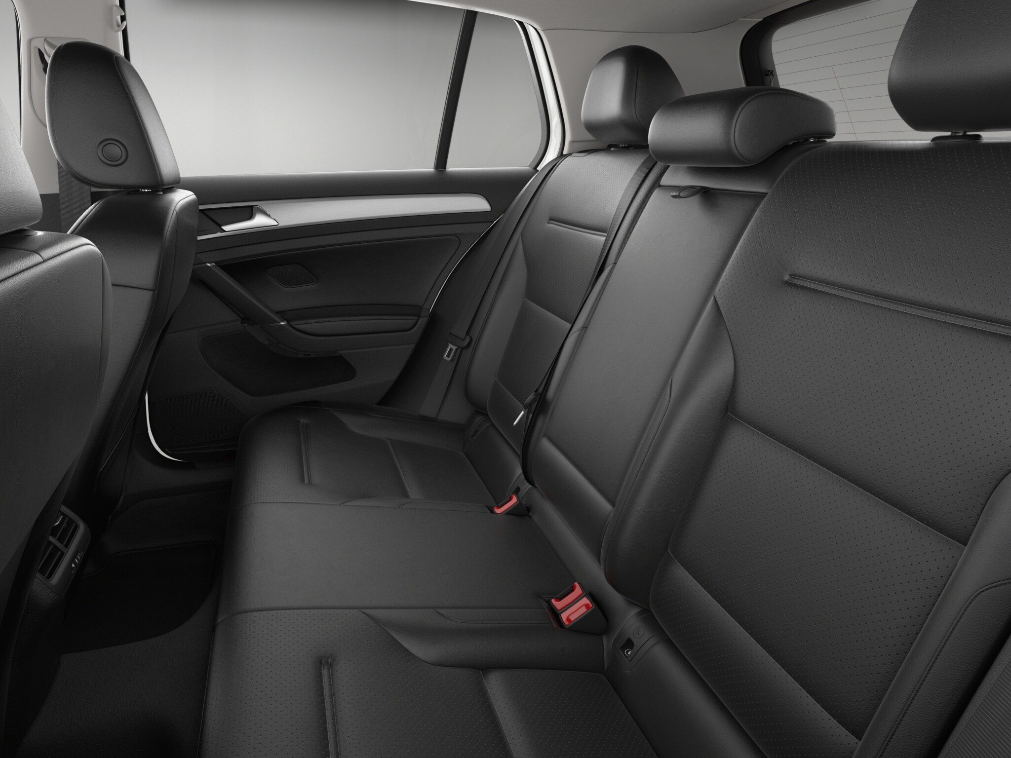 Volkswagen Golf S With Sunroof interior rear seat cross view