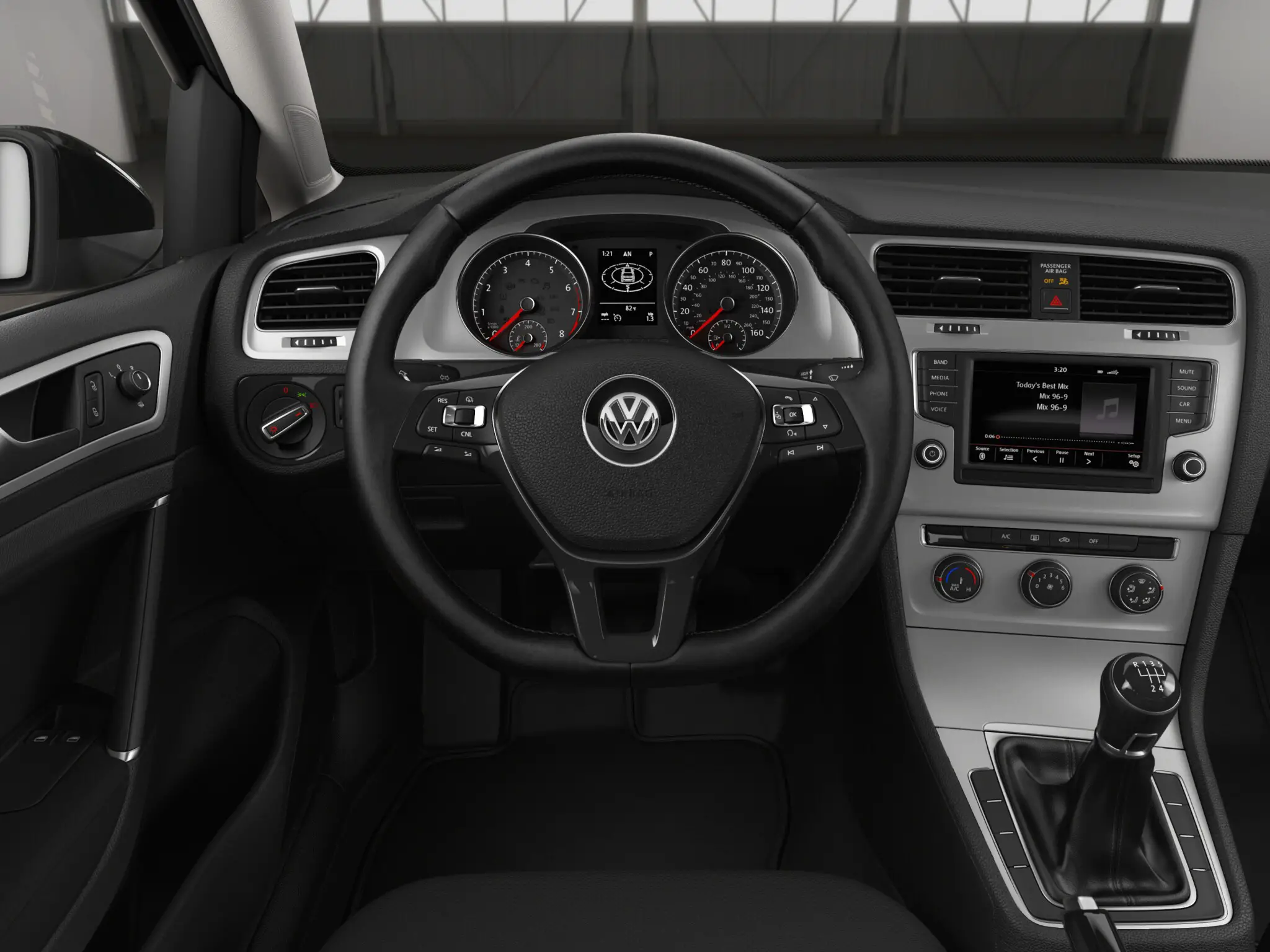 Volkswagen Golf TSI 2 Door interior front cross view