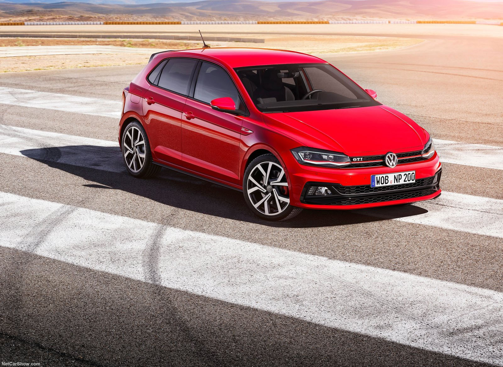Volkswagen New Polo GTI front cross long angle view