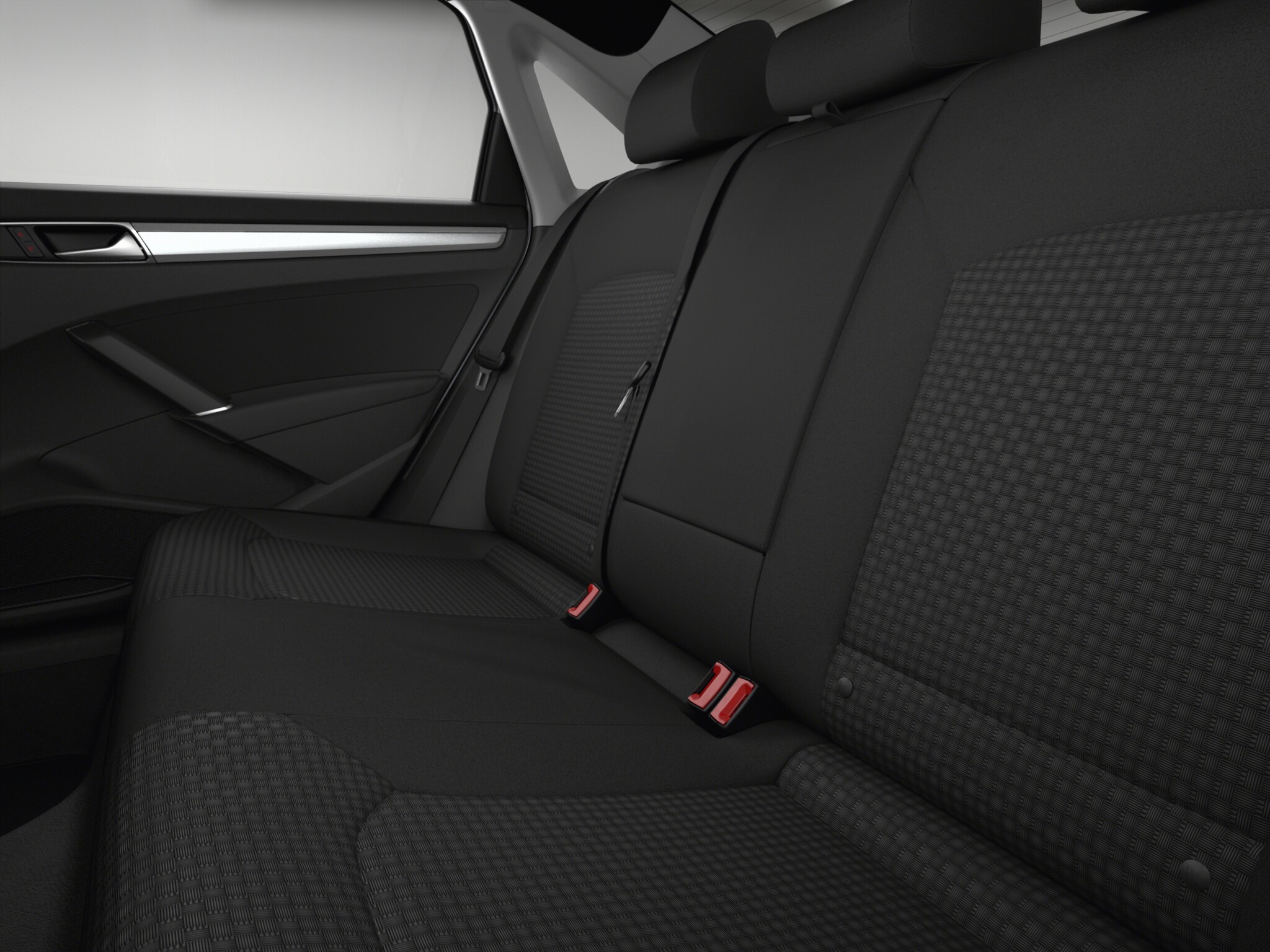 Volkswagen Passat S interior rear seat view