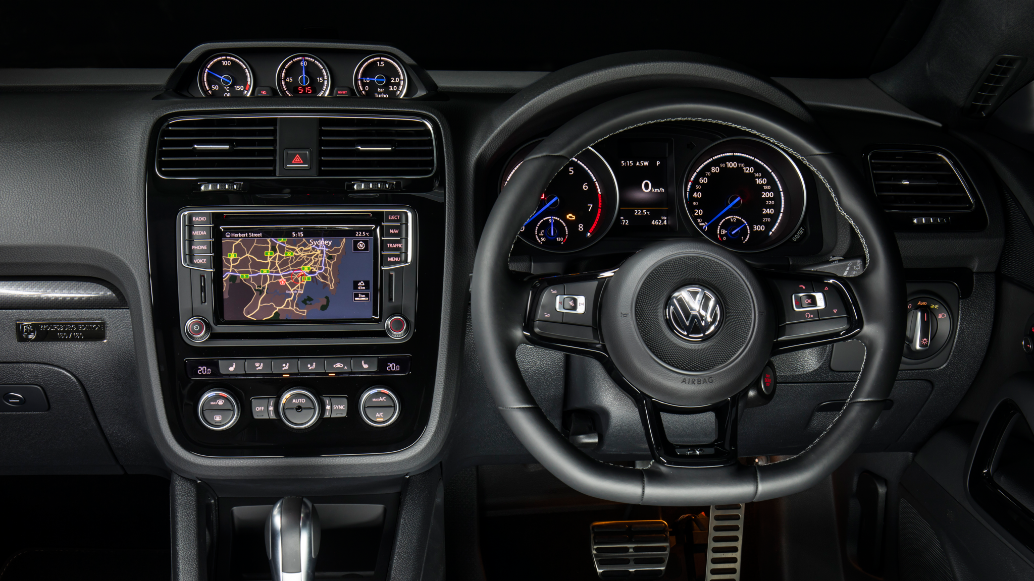 Volkswagen Scirocco R Wolfsburg Edition interior front Dashboard view
