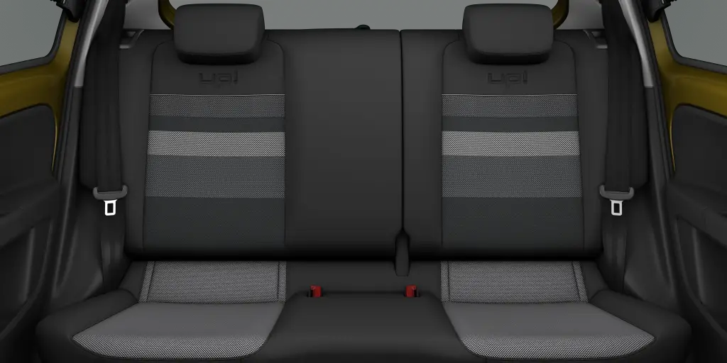 Volkswagen Up interior rear seat view