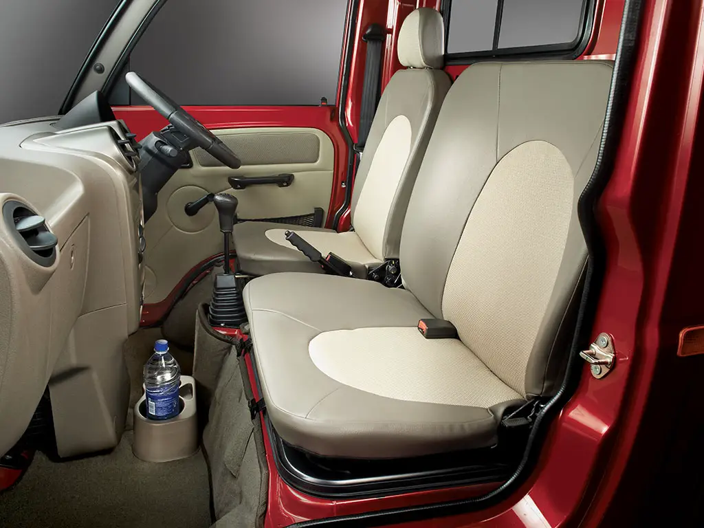 Mahindra Supro MaxiTruck interior seat view