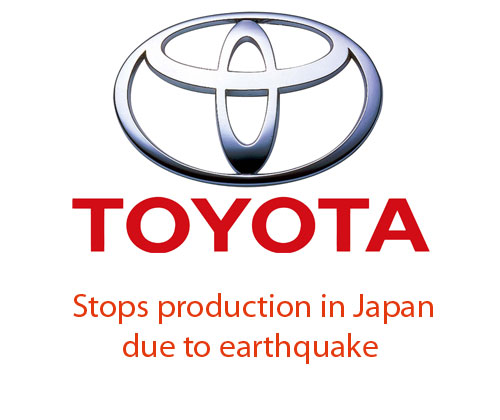 Toyota stops production in Japan